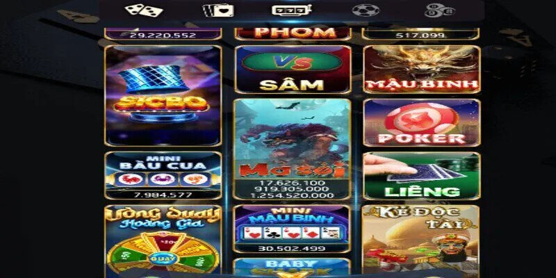 Điểm qua các sảnh game hot nhất tại nền tảng